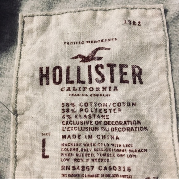 HOLLISTER 3/4 Sleeve Lightweight Zip Up Hoodie - Picture 5 of 7